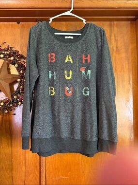 Women’s Charcoal 'Bah Humbug' Graphic Sweatshirt